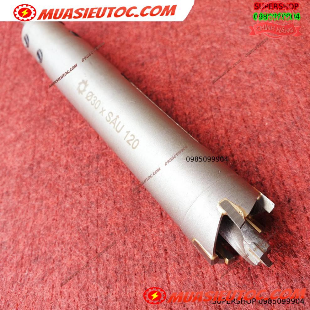 Mũi khoan rút lõi khoét tường gạch sâu Phi 30 x 120 mm không khoan bê tông, không khoan chế búa