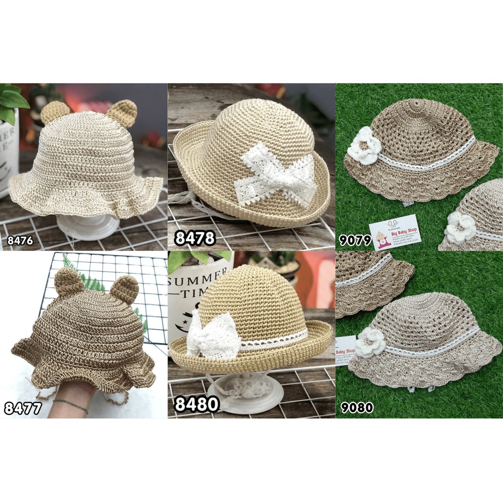 NÓN CỐI MÓC BÉ GÁI NHIỀU MẪU CHO BÉ TỪ 1-5TUỔI