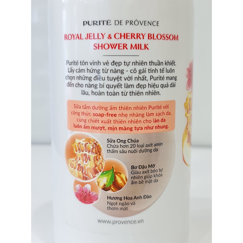 Sữa Tắm Sữa Ong Chúa PURITE BY PROVENCE 850ml