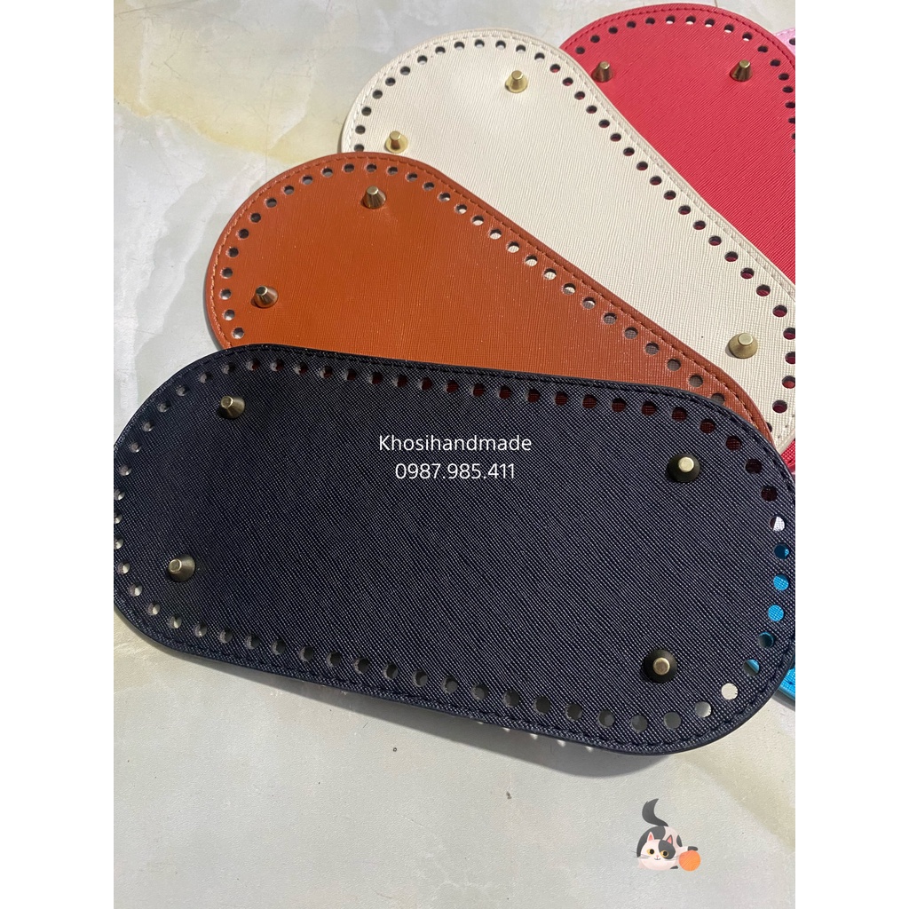 Tấm Đế Túi Da PU Đục Lỗ Size 25x12cm