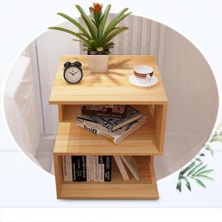 Kệ đầu giường mini để sách và đồ trang trí bằng gỗ bóng đẹp
