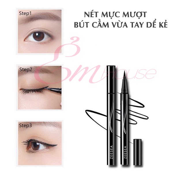 Kẻ Mắt Nước Lâu Trôi ZEESEA Dazzling Black Long Lasting Eyeliner