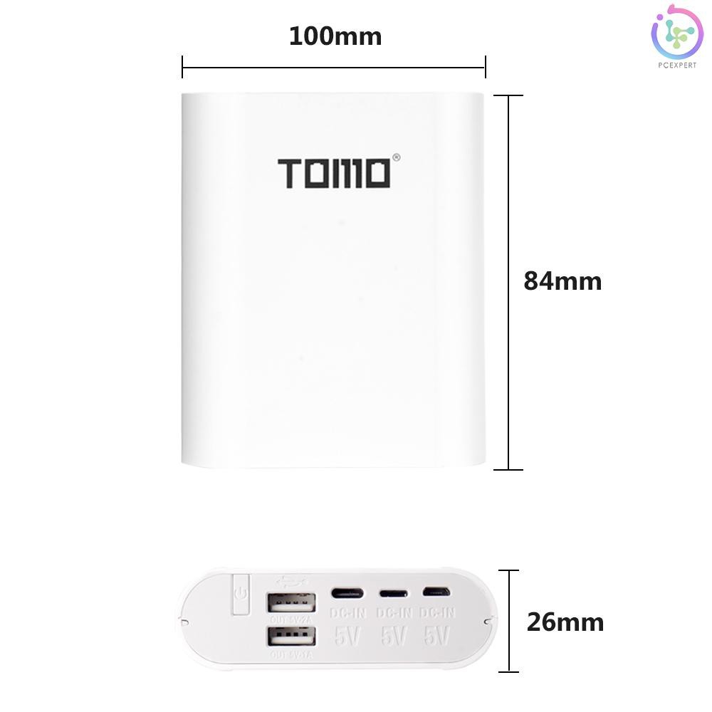 PCER♦TOMO S4 18650 Li-ion Battery Charger 3 Input Case 5V 2A Output Power Bank External USB Charger