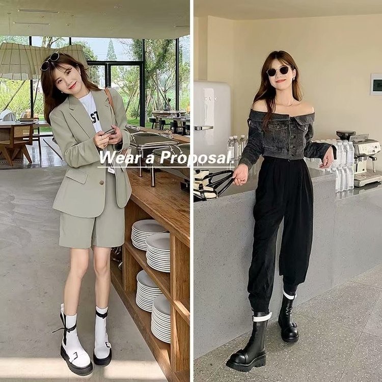 Giày Bốt Cao Gót Mũi Tròn Thời Trang Cá Tính Cho Nữ | BigBuy360 - bigbuy360.vn