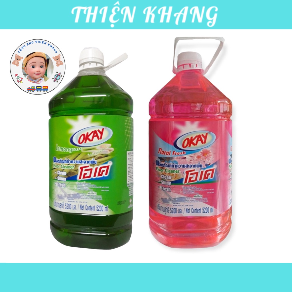 Nước lau sàn Okay Thái Lan can 5200ml