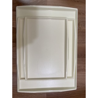 Khay nhựa trắng chất đẹp 17x27
