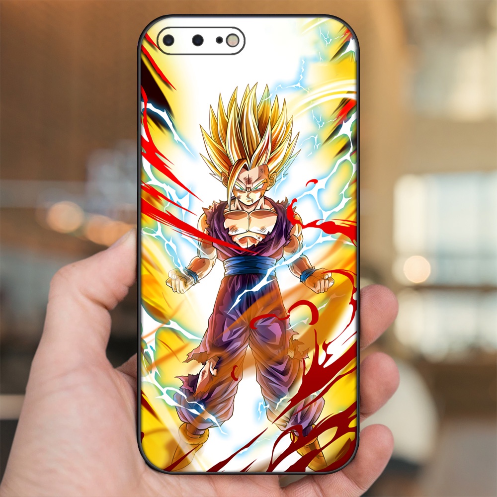 Ốp lưng iPhone 7 Plus, 8 Plus dẻo đen cạnh vuông in hình Gohan Dragon Ball