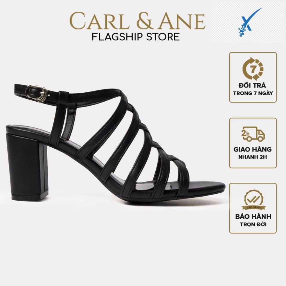 🖐️ Carl & Ane - Sandal cao gót nữ kiểu dáng chiến binh thời trang màu đen _ CS001 🖐️