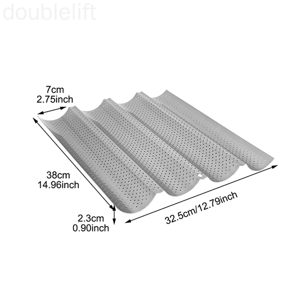 Khuôn Nướng Bánh Mì Kiểu Pháp 4 Ngăn Bằng Thép Carbon Chống Dính Tiện Dụng