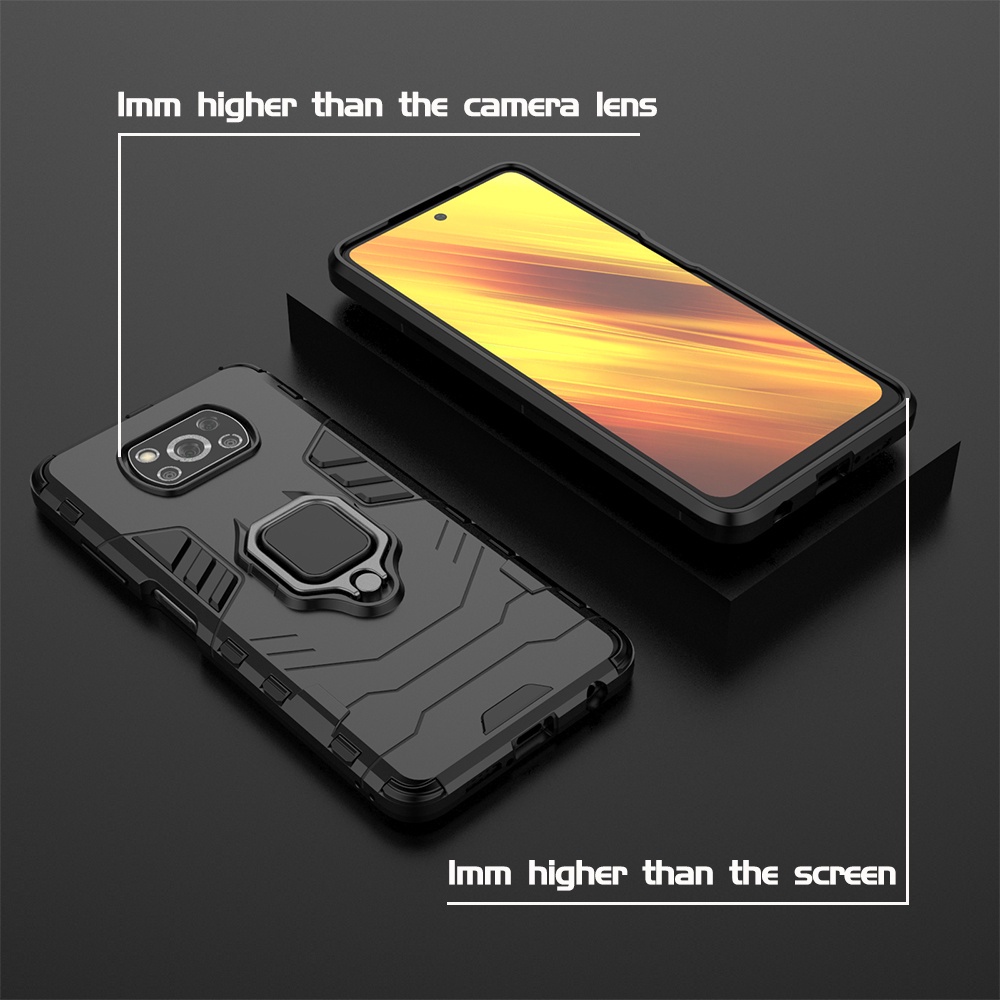 Ốp điện thoại UFlaxe cứng chống sốc có nhẫn đỡ cho Xiaomi Poco X3 Pro NFC Poco F3 X3 GT M3Pro 5G F2 Pro Pocophone F1 | BigBuy360 - bigbuy360.vn
