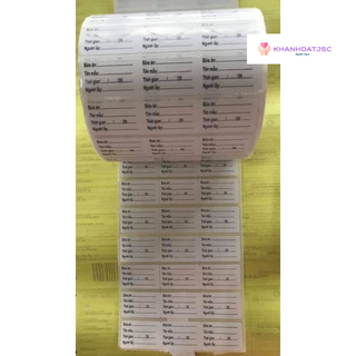 Tem dán vỡ dùng dán lưu mẫu thức ăn