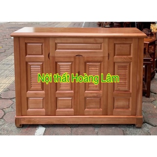 Tủ giầy gỗ xoan đào 4 cánh chớp