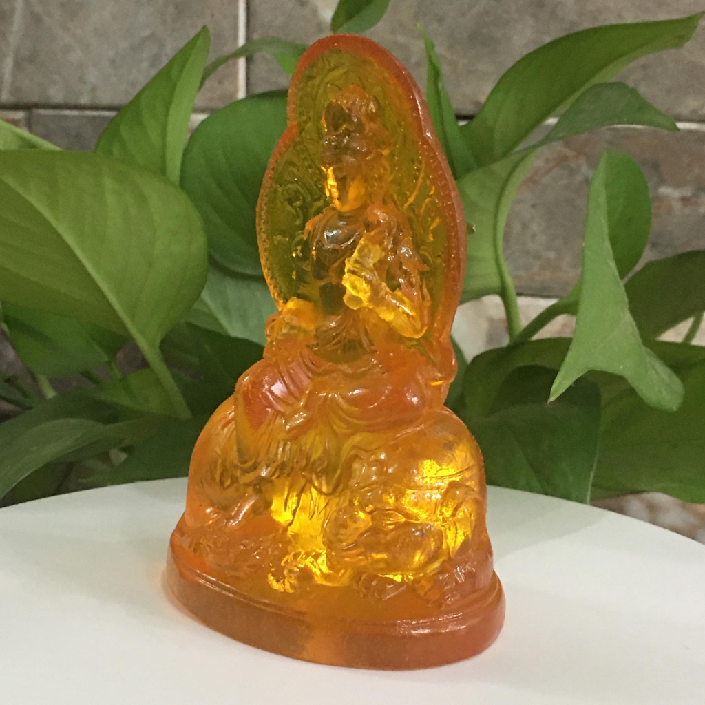 Phổ hiền bồ tát màu vàng cao 12 cm