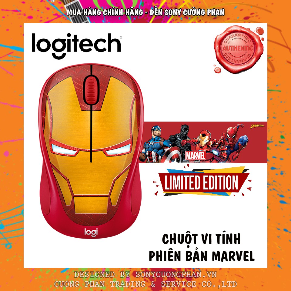 [Mã 159ELSALE hoàn 7% đơn 300K] Chuột không dây Logitech Biệt Đội Siêu Anh Hùng Marvel M238 - BH 12 Tháng