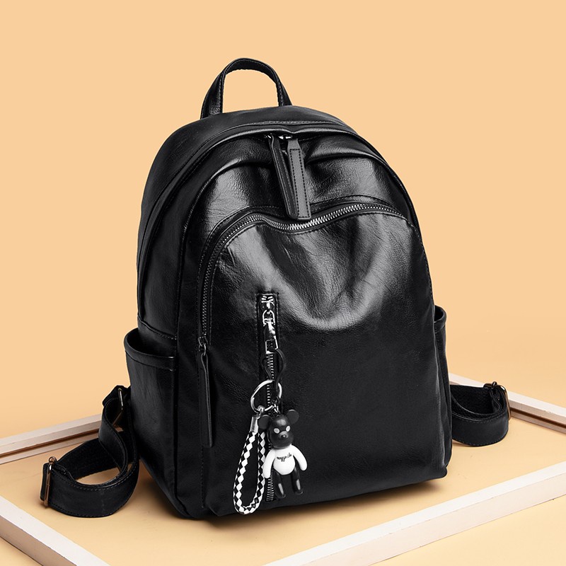 Balo Da Mềm Ngăn Chứa Rộng Thời Trang Hàn Quốc Mới Cho Nữ