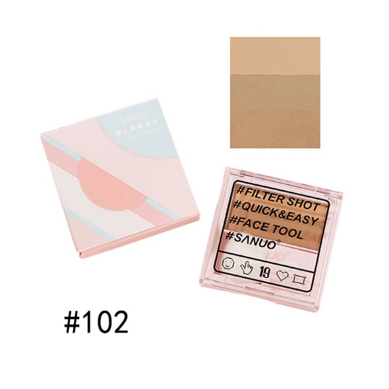 [Hàng mới về] Bảng phấn bắt sáng SANOO chống nước lâu trôi giúp làm sáng da | BigBuy360 - bigbuy360.vn
