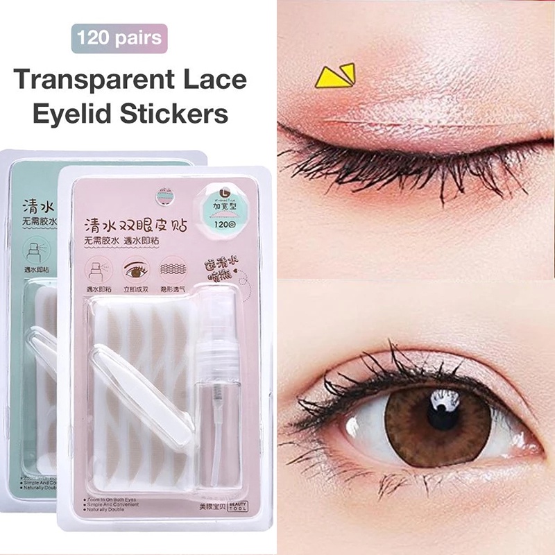 240Pcs Invisible Breathable Waterproof Double Eyelid Stickers Set / Self Adhesive Mesh Lace Lift Eyelid Stickers | WebRaoVat - webraovat.net.vn