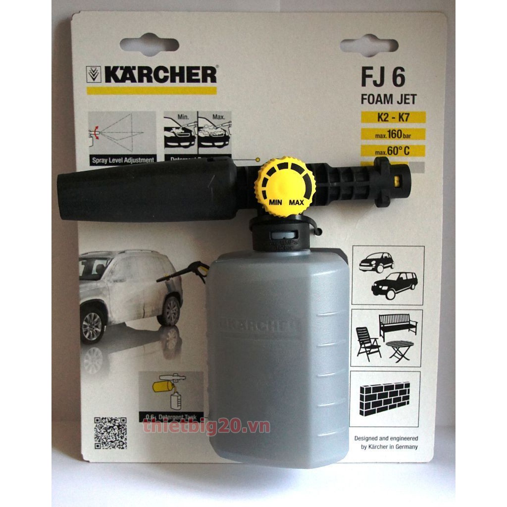 ĐẦU PHUN BỌT TUYẾT RỬA XE 0.6L KARCHER FJ6