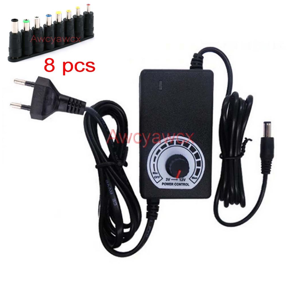 8 ping Bộ Chuyển Đổi Nguồn Điện AC power DC 3V 4.5V 5V 6V 7.5V 8V 9V 10V 12V 15V 17V 18V 19V 20V 21V 22V 23V 24V 500mA 1A 24W