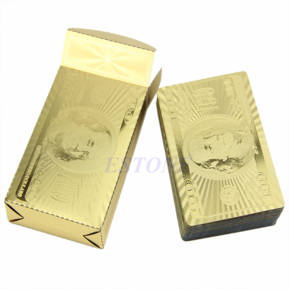 Bộ bài tây vàng gold đẹp mắt