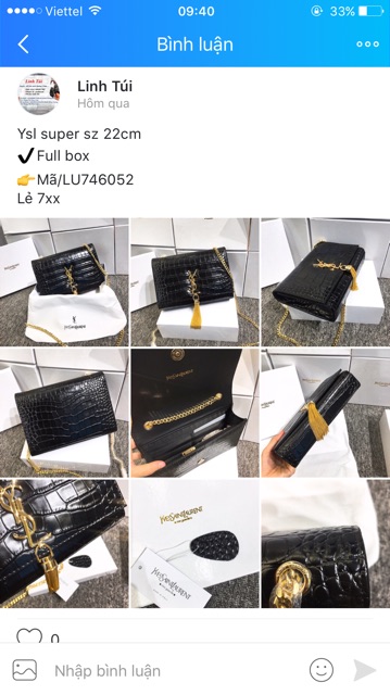 Túi xách YSLL spr full hộp