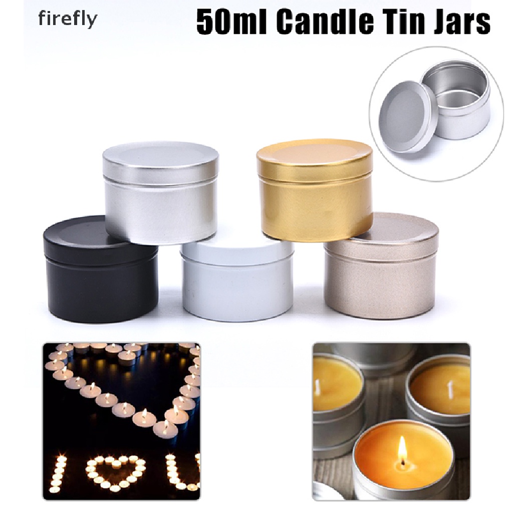 Hộp Đựng Nến Hình Tròn Bằng Thiếc Tiện Dụng