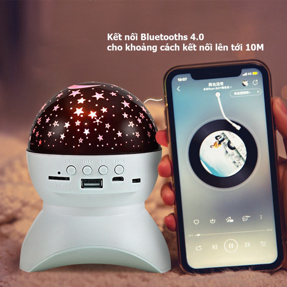 Loa bluetooth đèn led mini đổi màu âm thanh sắc nét Kityy
