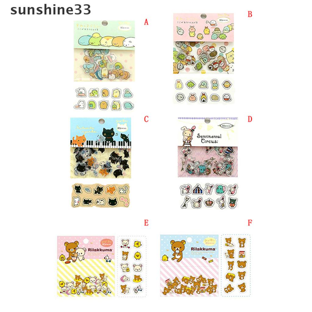 Túi Sticker Họa Tiết Sumikko Gurashi Phong Cách Nhật Bản 80s Dùng Trang Trí Sổ Tay DIY