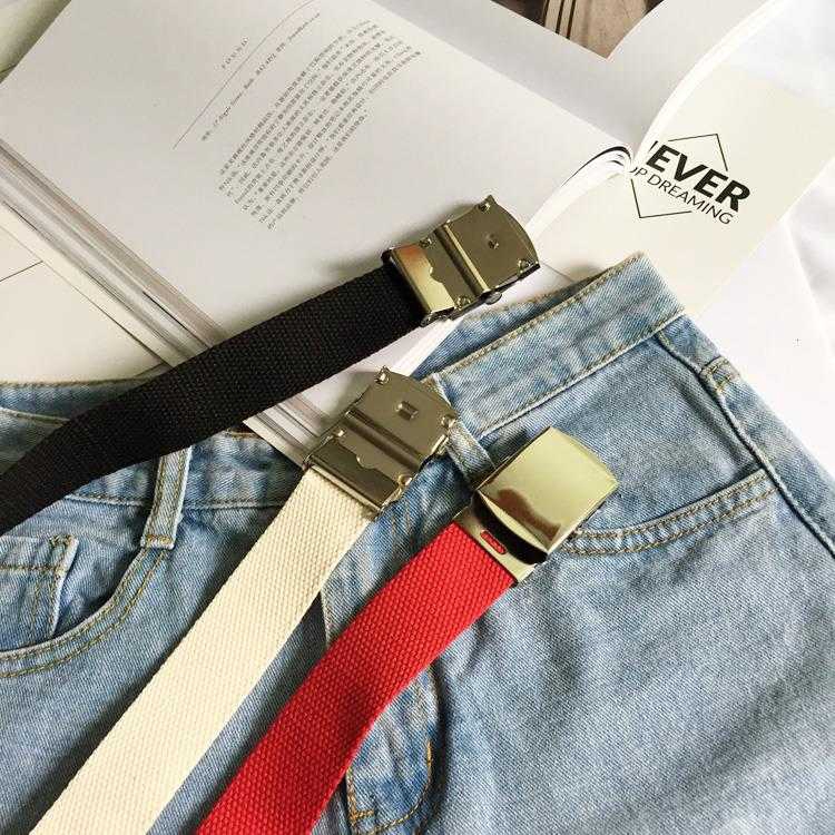 Dây thắt lưng nam vải jean phong cách Hàn Quốc