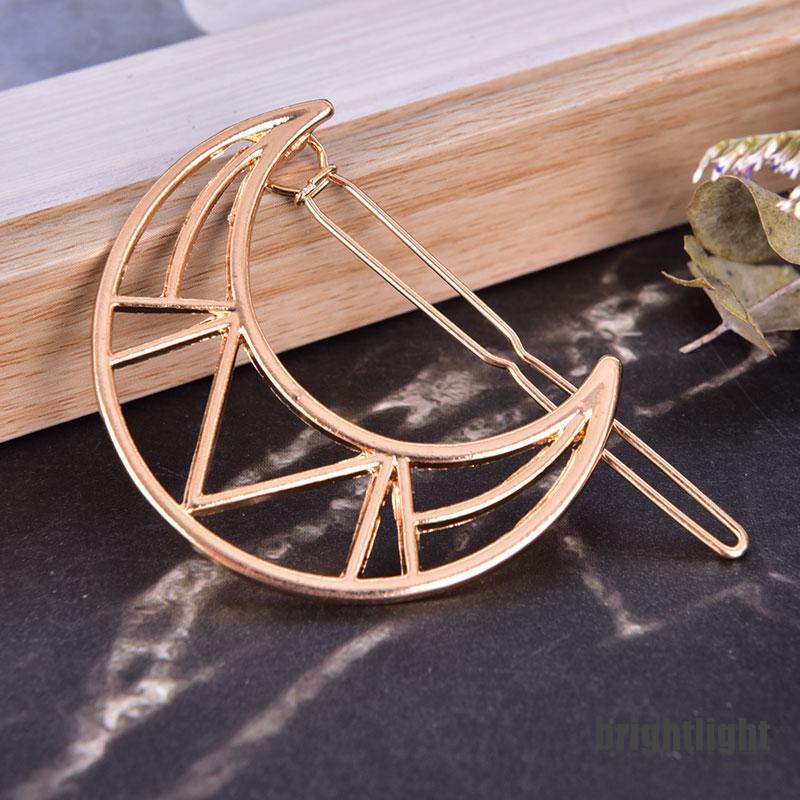 (Hàng Mới) Kẹp Tóc Kim Loại Thiết Kế Hình Học Độc Đáo