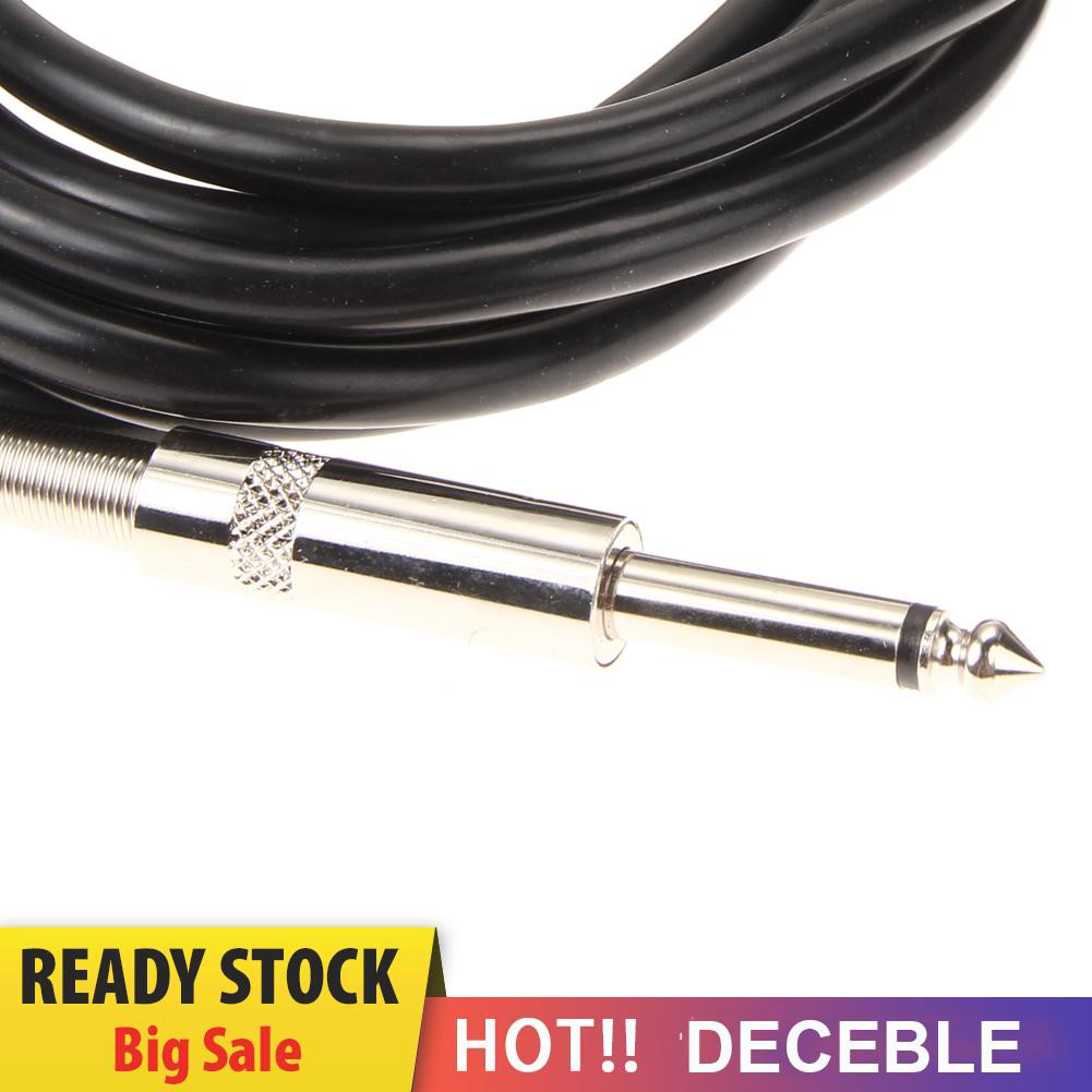 Deceble Guitar Bass 1/4'' 6.3mm To USB Link Connection Instrument Cable Adapter