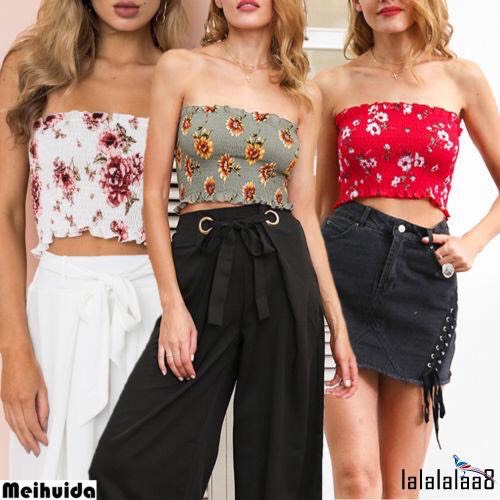 áo ống hoa nhún tube top