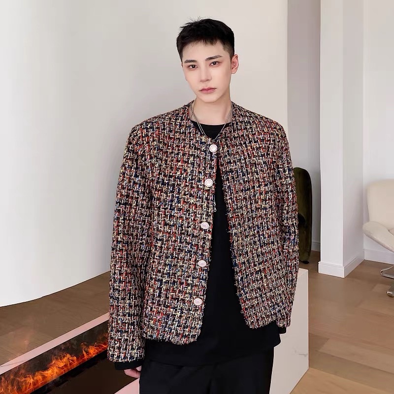 ÁO KHOÁC DẠ TWEED SỌC 2 MÀU CHO NAM |TAHISHOP|