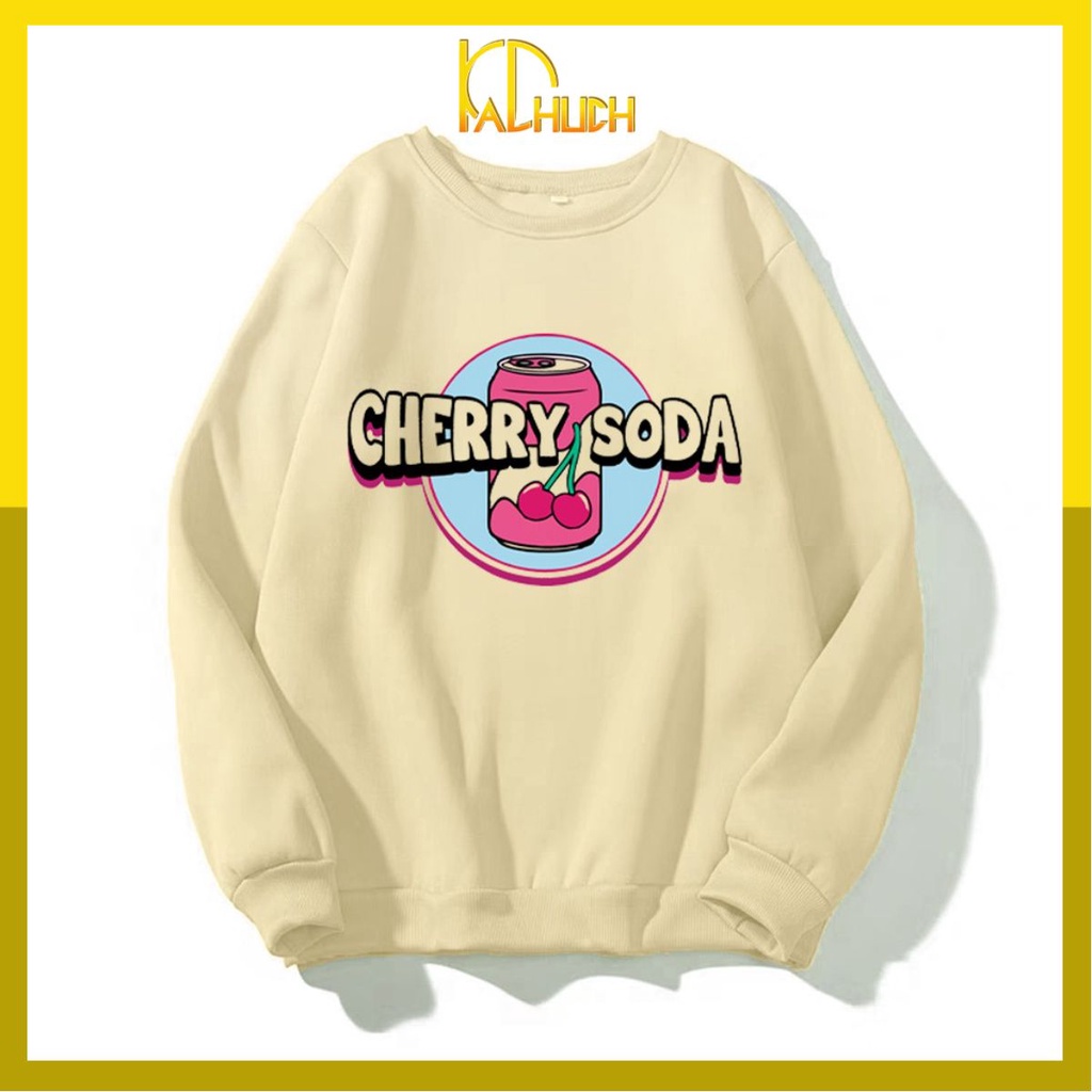 Áo sweater Unisex in Chery Soda (nhiều màu)