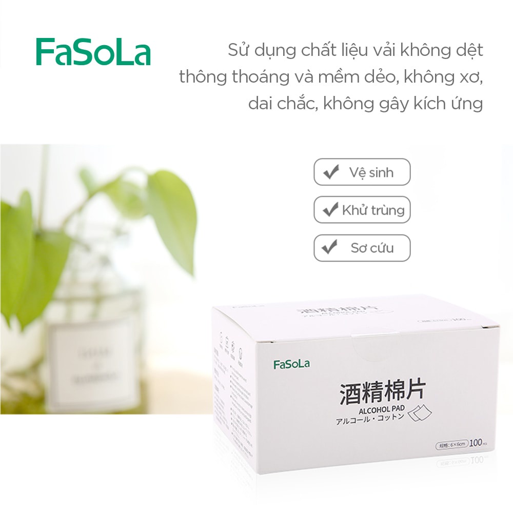 Hộp giấy tẩm cồn khử trùng bát đũa, case điện thoại (100 tờ) FASOLA FSLDZ-065