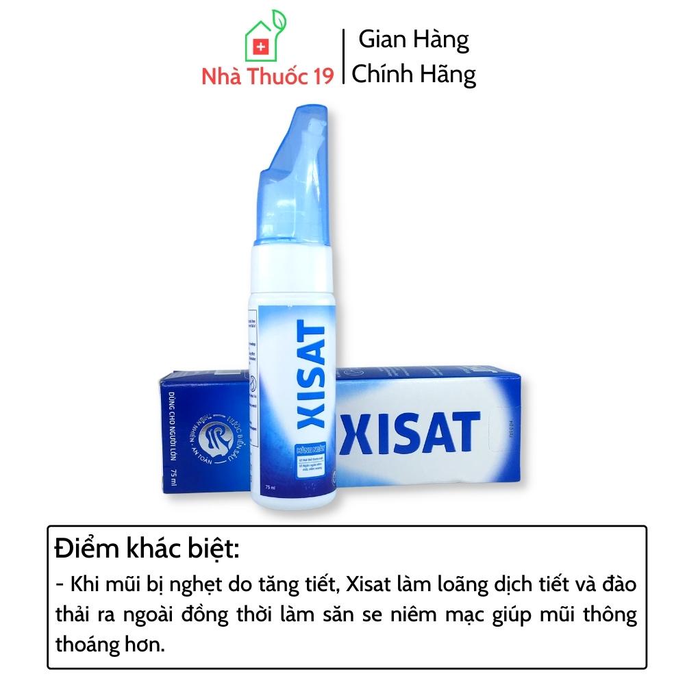 Nước Muối Biển Xisat Xanh Lọ Xịt 75ml, Nước Muối Biển Vệ Sinh Mũi Làm Sạch Bụi Bẩn, Thông Thoáng Mũi Ngừa Sổ Mũi