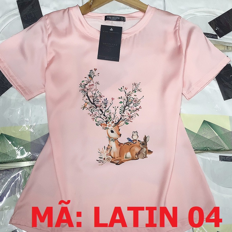 Áo Lụa Pháp  đủ Size từ 45 đến 90 kí - HỌA TIẾT HƯƠU- KHUYẾN MÃI XẢ HÀNG