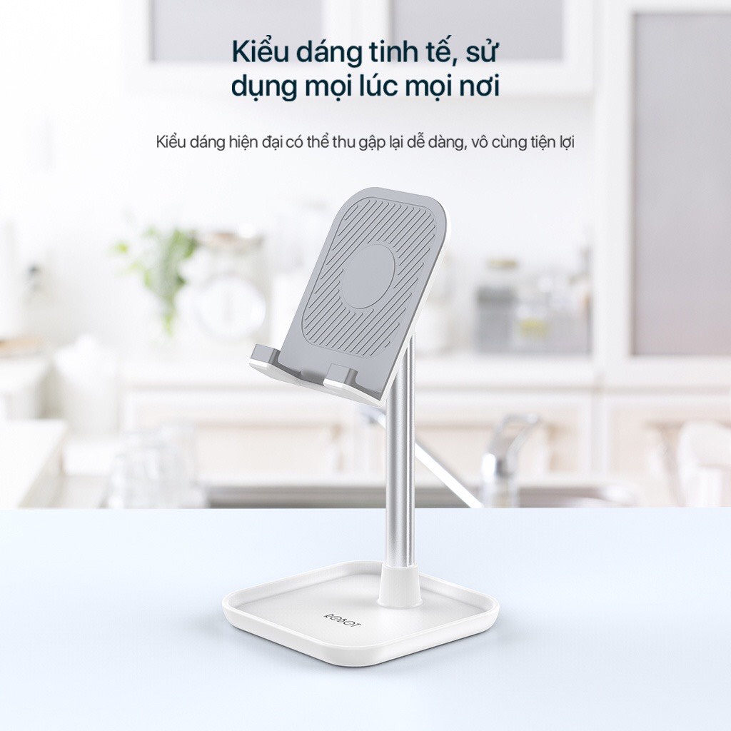 Giá Đỡ Điện Thoại Robot RT-US04 Hợp Kim Nhôm Chắc Chắn Giá Livestream Để Bàn Có Thể Điều Chỉnh Độ Cao