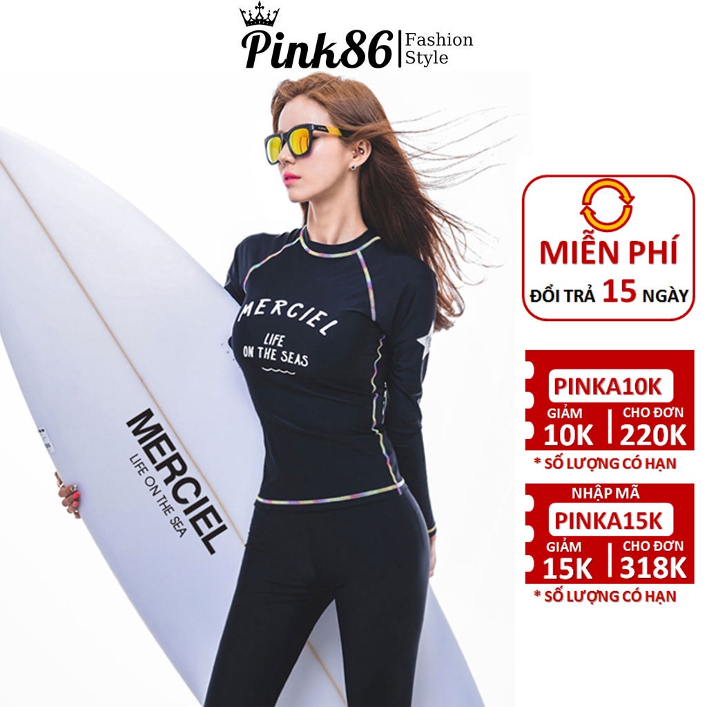 ■☂㍿Bộ đồ bơi, tắm biển nữ quần áo dài - BK-224i