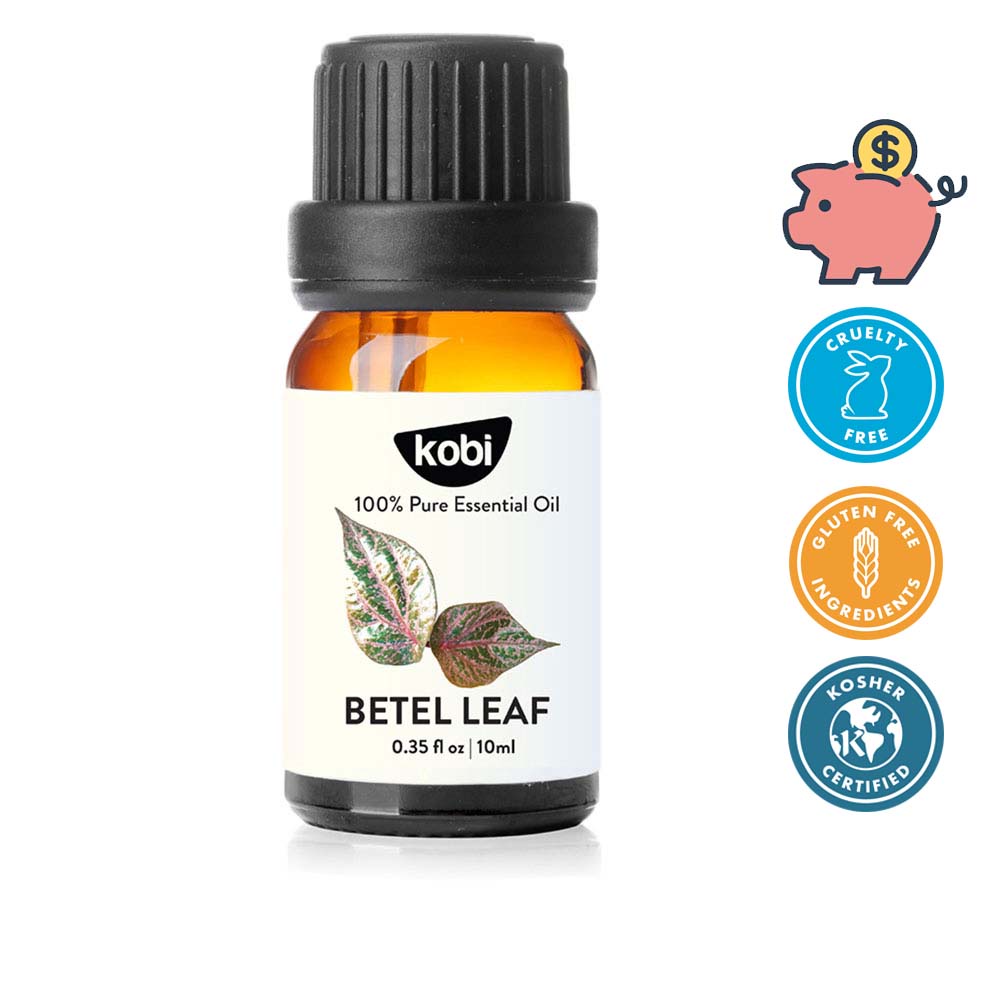 Tinh dầu Lá Trầu Không Kobi Piper Betel Leaf essential oil giúp chống viêm nhiễm, giảm đau, kích thích tiêu hóa - 10ml