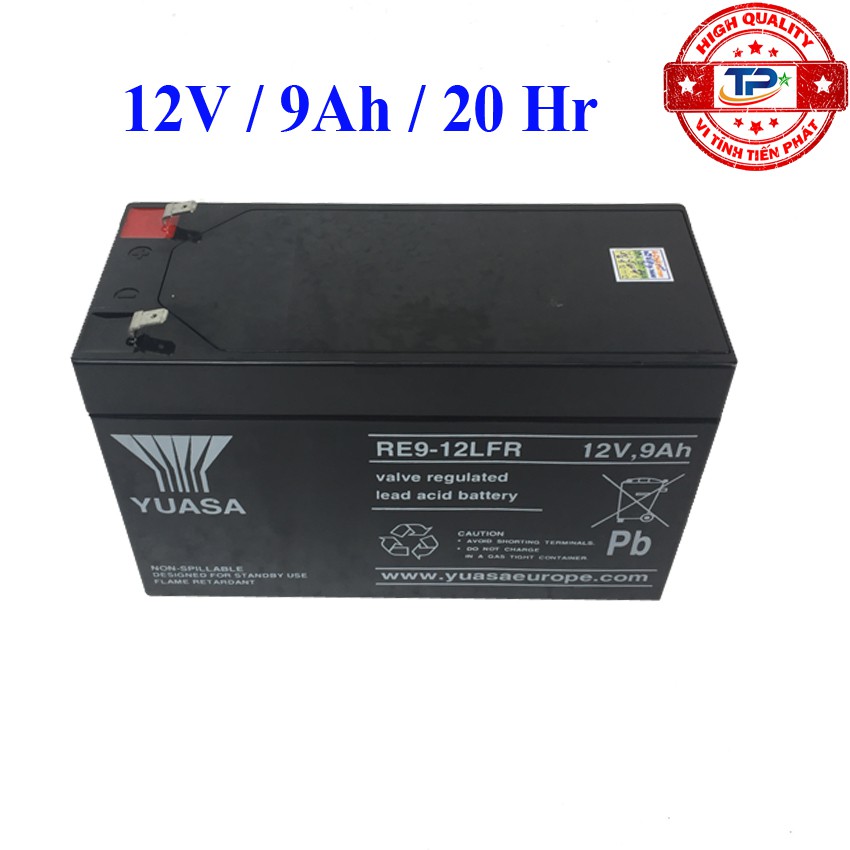 Bình ắc quy sạc 12V / 9Ah / 20HR dùng cho loa kéo karaoke, đèn led, quạt và các thiết bị có điện áp vào 12V - 9A