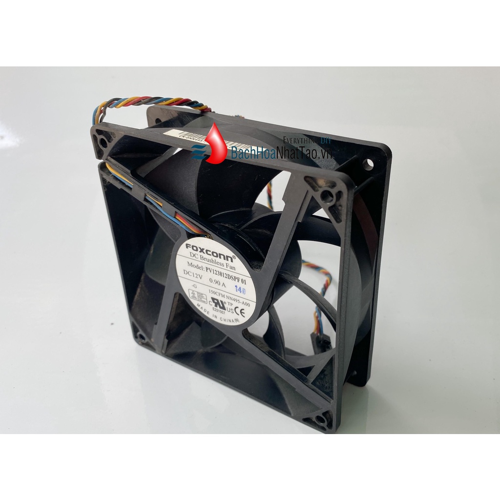 Quạt foxconn 12v 0.9a - 12cm vuông
