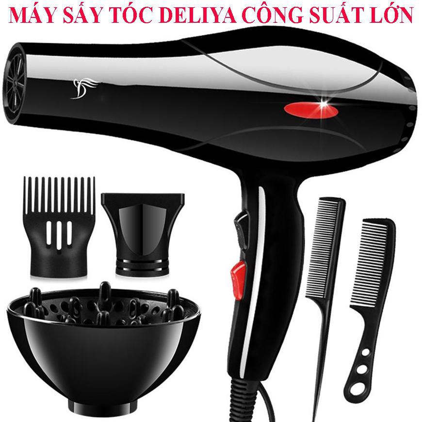 Máy Sấy Tóc Tạo Kiểu Deliya Công Suất Lớn 2200W + tặng kèm bộ phụ kiện 5 chi tiết