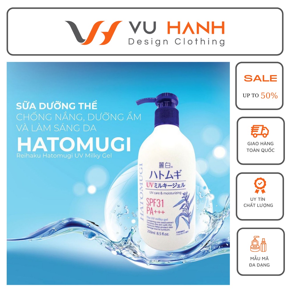 Sữa dưỡng thể chống nắng ý dĩ Hatomugi SPF31/PA+++ | Shop Vũ Hạnh