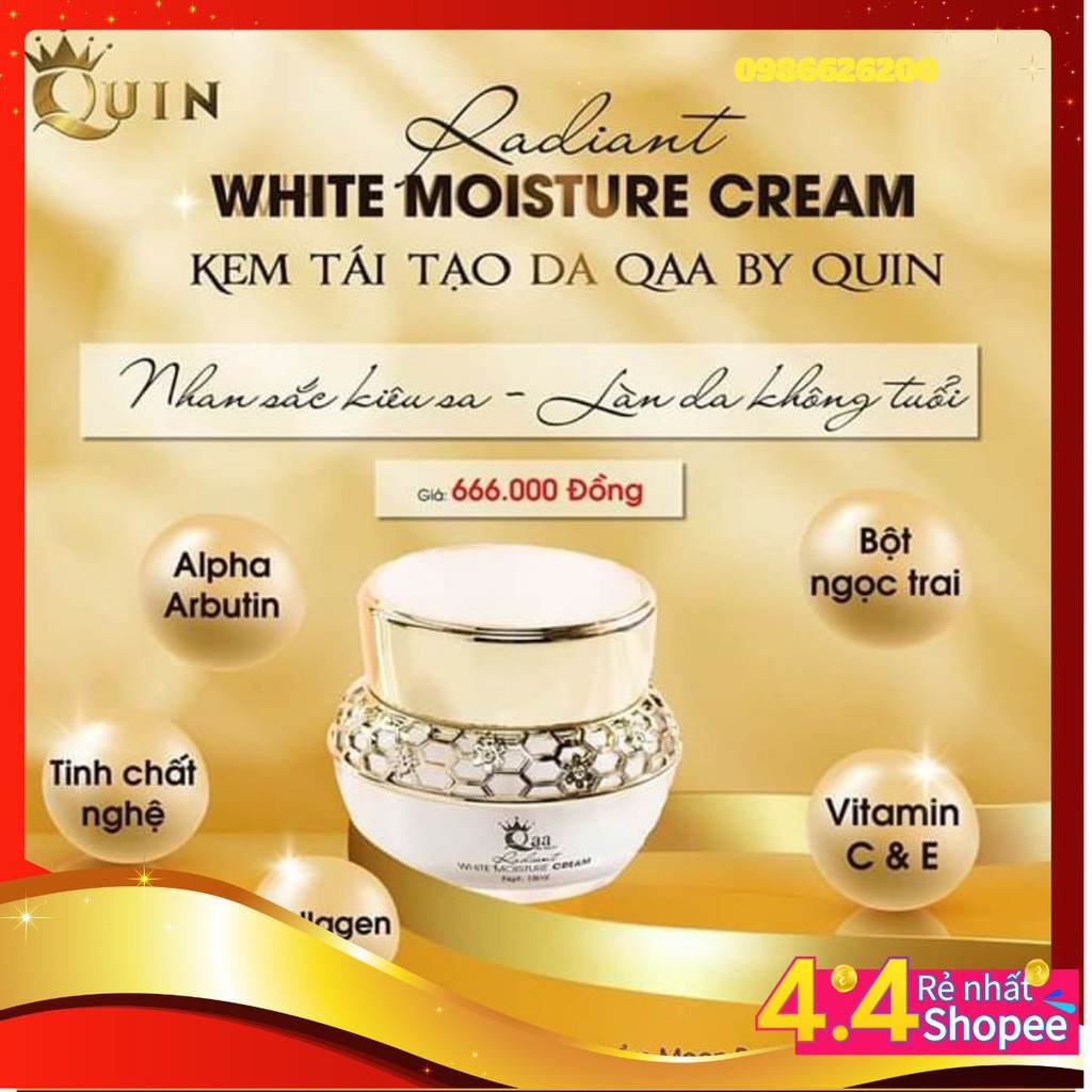 (Hàng Chính Hãng) [HOT]. KEM DƯỠNG ĐÊM CAO CẤP QQA BY QUIN. Hàng chính hãng 100% (Chuẩn Chính Hãng 100%) NEW