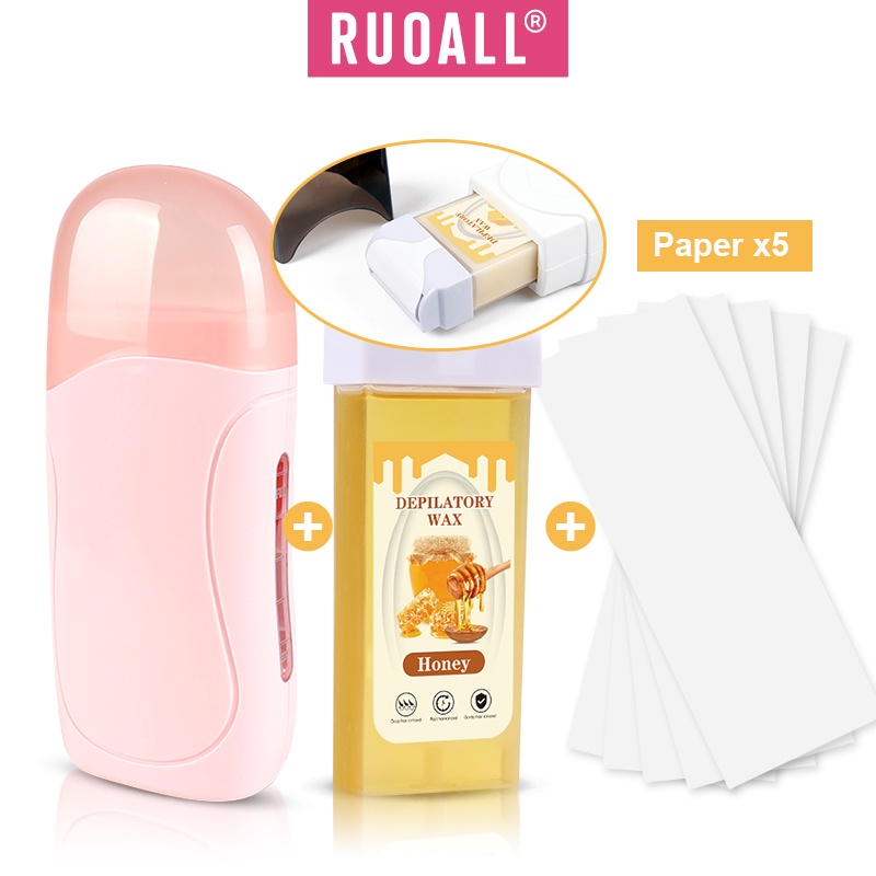 Set sáp tẩy lông RUOALL (có mùi hương) 250ml kèm phụ kiện