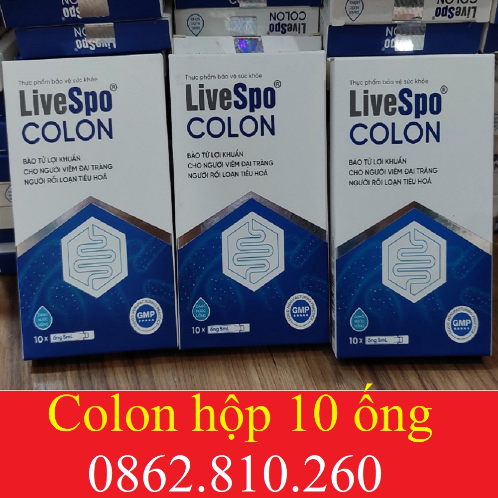 Men vi sinh LiveSpo Colon 30 tỷ bào tử lợi khuẩn cho người viêm đại tràng, táo bón tiêu chảy