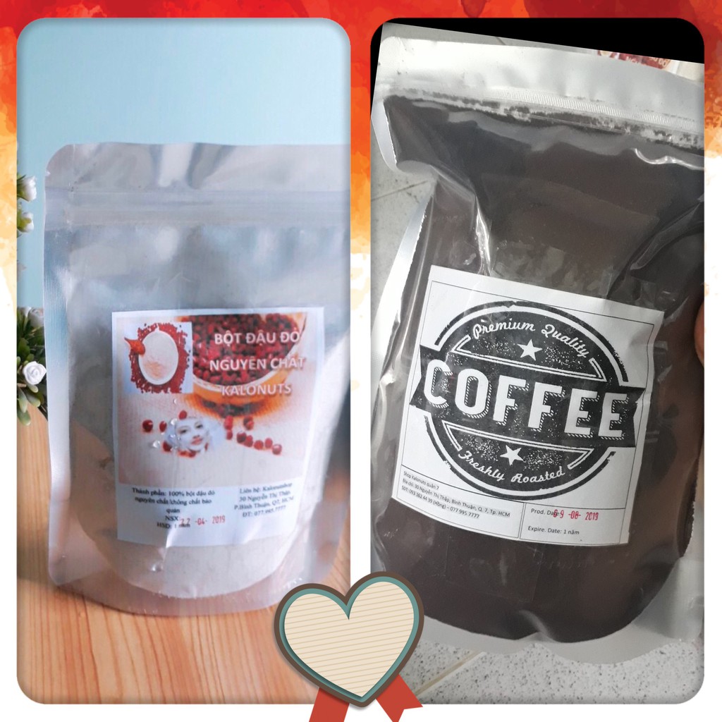 (MUA 5 TẶNG 1)Combo bột đậu đỏ+ bột cà phê