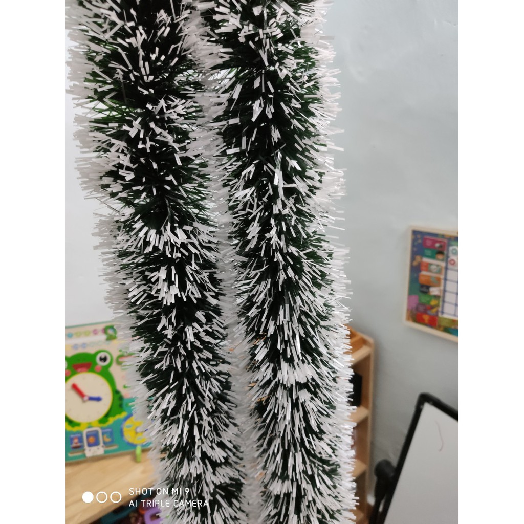 COMBO 3 Dây thông chồn dài 200cm trang trí giáng sinh, trang trí cây thông mùa lễ hội noel