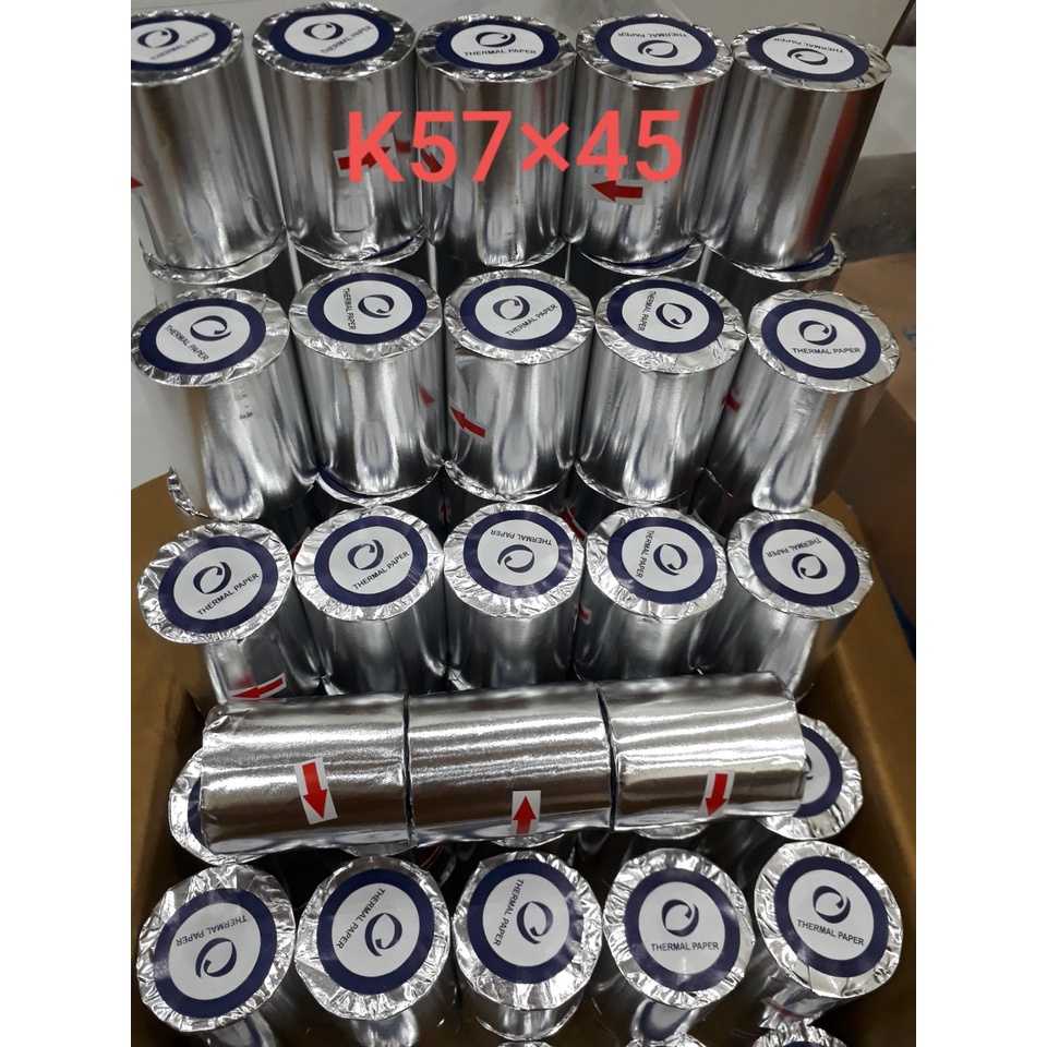 100 Cuộn giấy in nhiệt k57, Giấy in hóa đơn K57x45mm